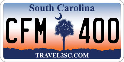 SC license plate CFM400
