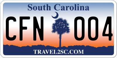 SC license plate CFN004