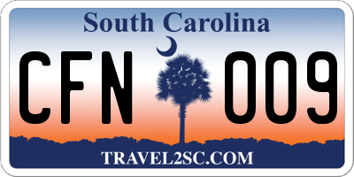 SC license plate CFN009