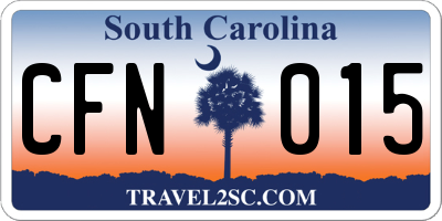 SC license plate CFN015