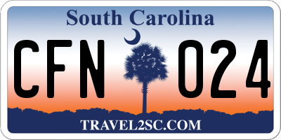 SC license plate CFN024