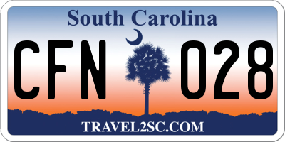 SC license plate CFN028