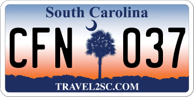 SC license plate CFN037