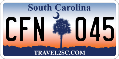 SC license plate CFN045