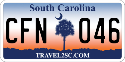SC license plate CFN046
