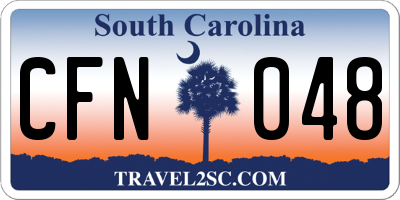 SC license plate CFN048