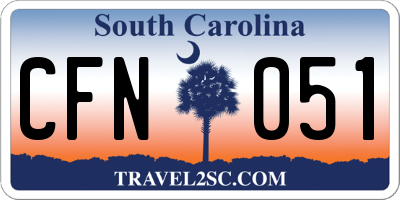 SC license plate CFN051