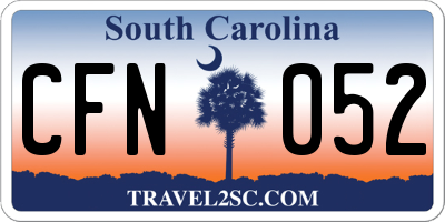 SC license plate CFN052