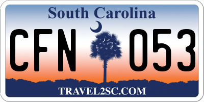 SC license plate CFN053