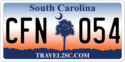 SC license plate CFN054