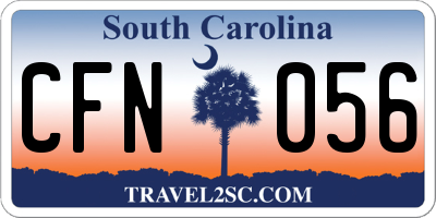 SC license plate CFN056