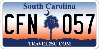 SC license plate CFN057