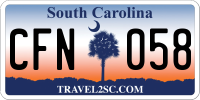 SC license plate CFN058
