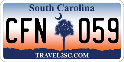 SC license plate CFN059