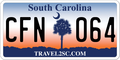 SC license plate CFN064