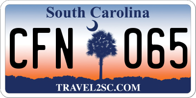 SC license plate CFN065