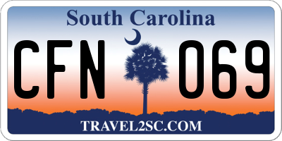 SC license plate CFN069