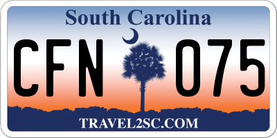 SC license plate CFN075