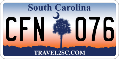 SC license plate CFN076