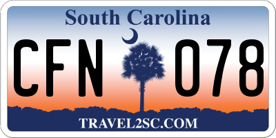 SC license plate CFN078