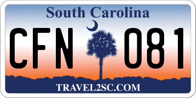 SC license plate CFN081
