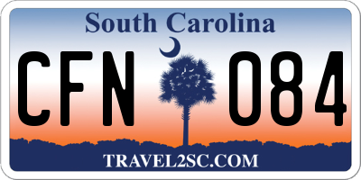 SC license plate CFN084