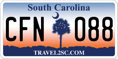 SC license plate CFN088