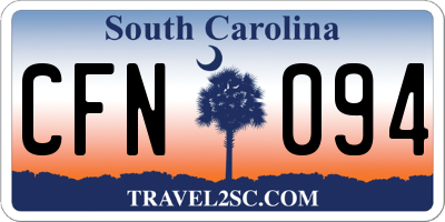 SC license plate CFN094