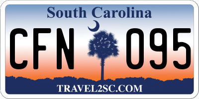 SC license plate CFN095