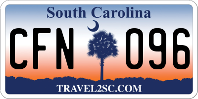 SC license plate CFN096