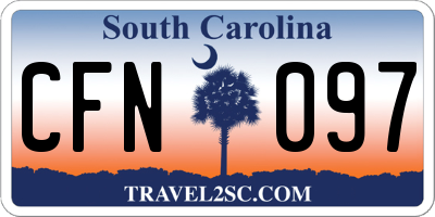 SC license plate CFN097