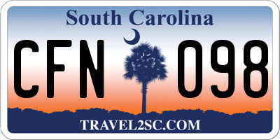 SC license plate CFN098