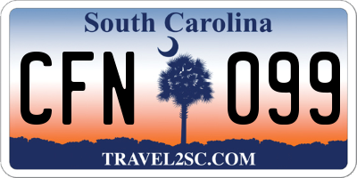 SC license plate CFN099