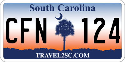 SC license plate CFN124