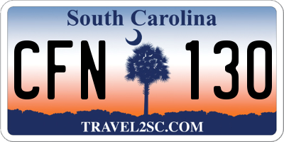 SC license plate CFN130