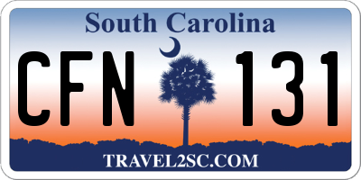 SC license plate CFN131