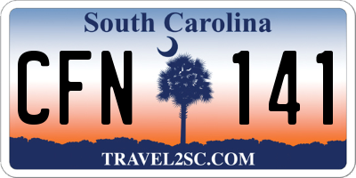 SC license plate CFN141