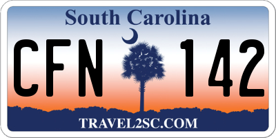 SC license plate CFN142