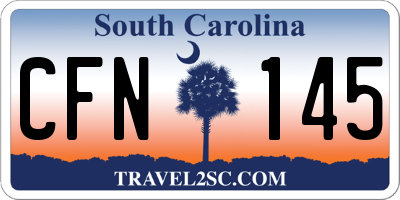 SC license plate CFN145