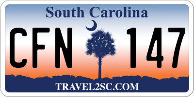 SC license plate CFN147
