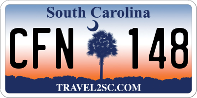 SC license plate CFN148