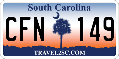 SC license plate CFN149