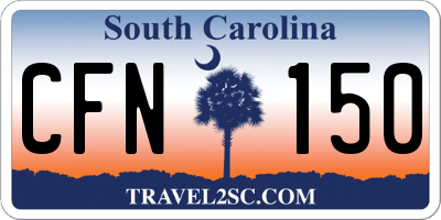 SC license plate CFN150
