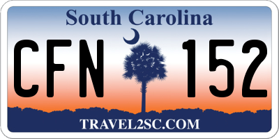 SC license plate CFN152