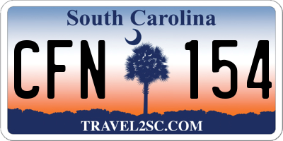 SC license plate CFN154