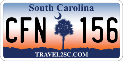 SC license plate CFN156