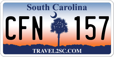 SC license plate CFN157