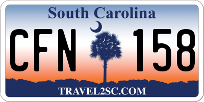 SC license plate CFN158
