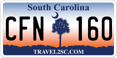 SC license plate CFN160
