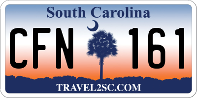 SC license plate CFN161